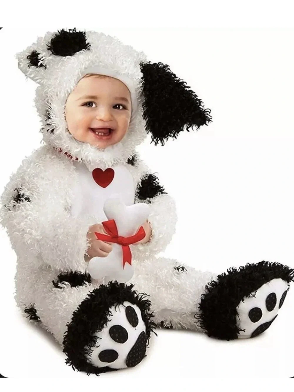 Rubie's Dalmatian Soft White furry Dog Puppy Baby Halloween Costume 12-18 month